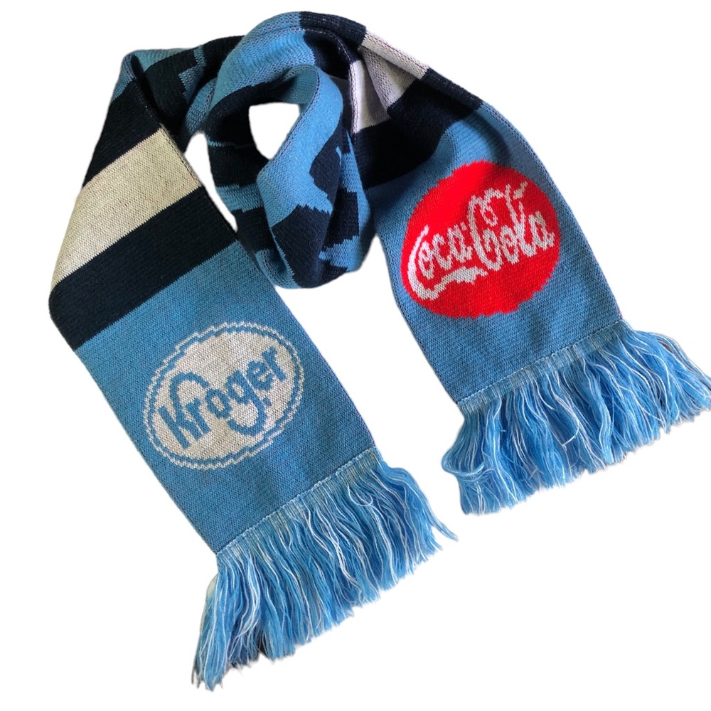 Tennessee Titans Blue Scarf Fan Gear Coke Coca-Cola Kroger Advertising Fringe